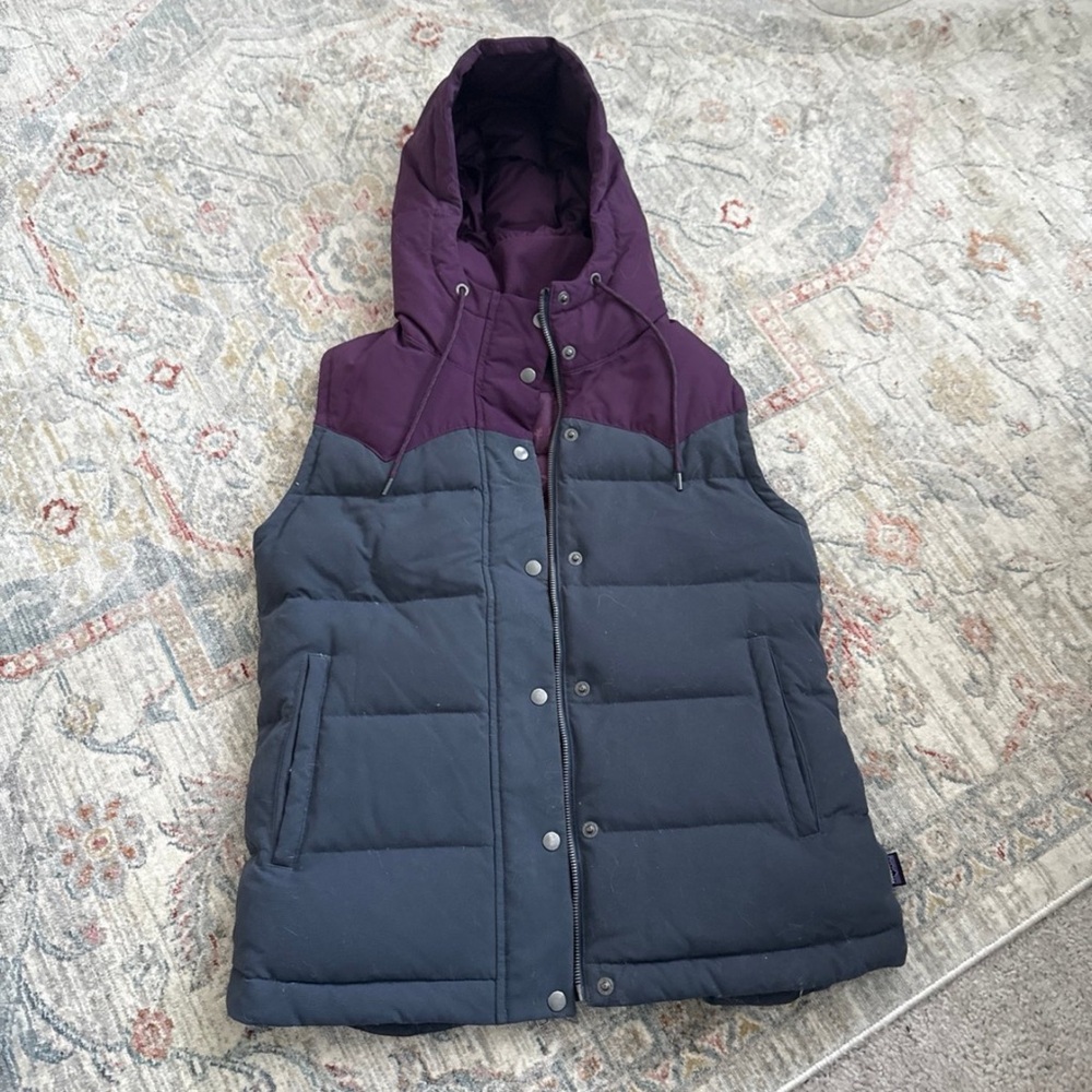 Patagonia Bivy Goose Down Hooded Puffer Vest - Small